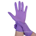 Guantes de examen de látex de nitrilo púrpura de nitrilo